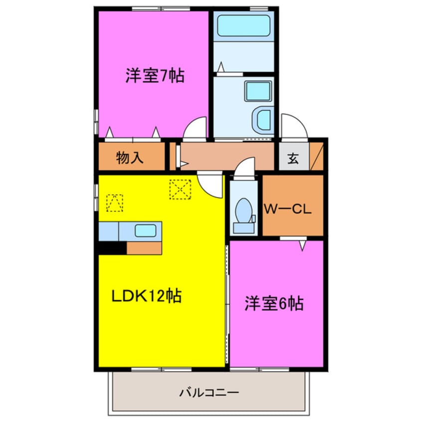 間取図 Villa　RyutakuⅡB
