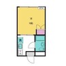 アンクスB 1Kの間取り