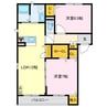 ディアコート桜 2LDKの間取り