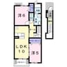 ライグッドⅡ 2LDKの間取り