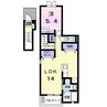 フレシール静里 1LDKの間取り