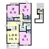 サンリット横井B 3LDKの間取り