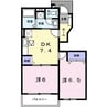 レヴェンテ２１　Ａ 2DKの間取り