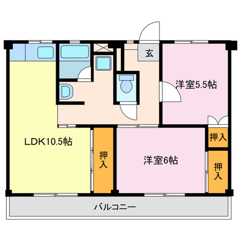 間取図 ビレッジハウス幸田4号棟