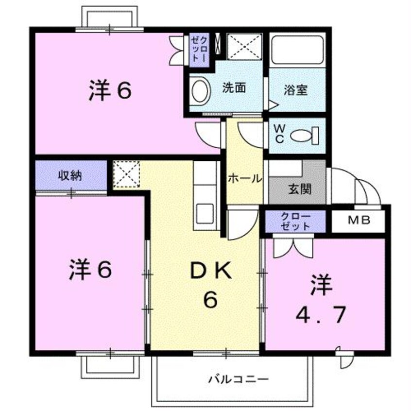 間取図 メルヴェイユ・UiB