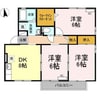 ライムガーデン 3DKの間取り