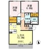 Ｄ-room竹谷 2LDKの間取り