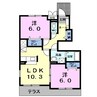 スイートベリー 2LDKの間取り