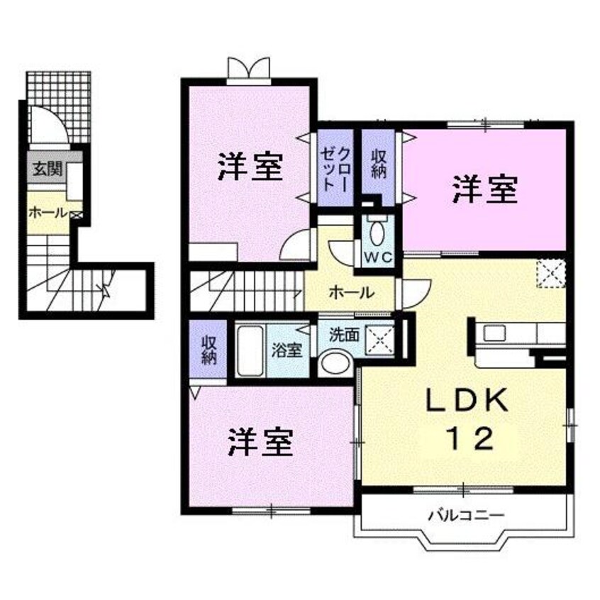 間取図 フレッシュリー都川Ｂ