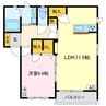 ベルパーク丸山Ｌ棟 1LDKの間取り