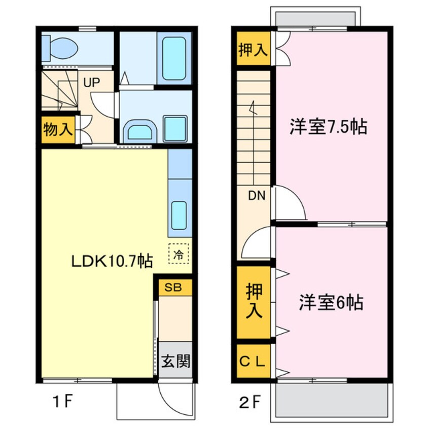 間取図 サニーハイツ平田