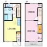 MAISONETTE　GRACIA　B棟 2LDKの間取り