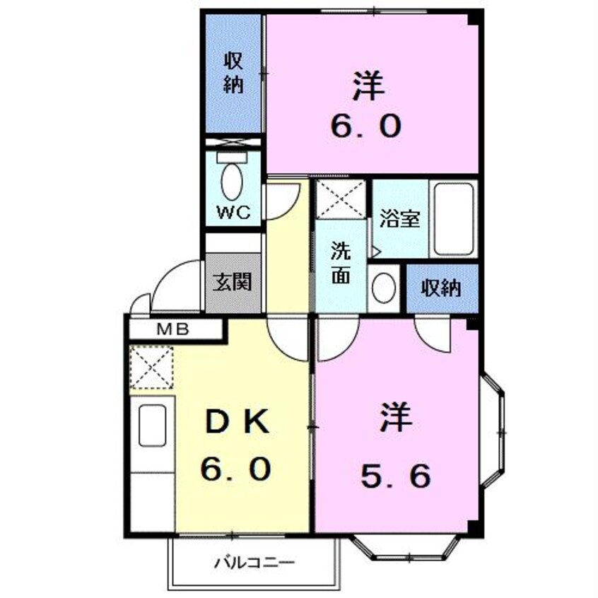 間取図 グリーンハイツ深田A