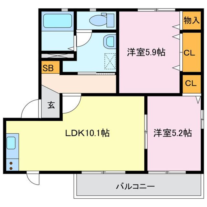 間取図 ベルパーク丸山Ｇ棟
