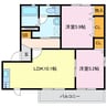 ベルパーク丸山Ｇ棟 2LDKの間取り