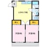 メゾン末広 2LDKの間取り