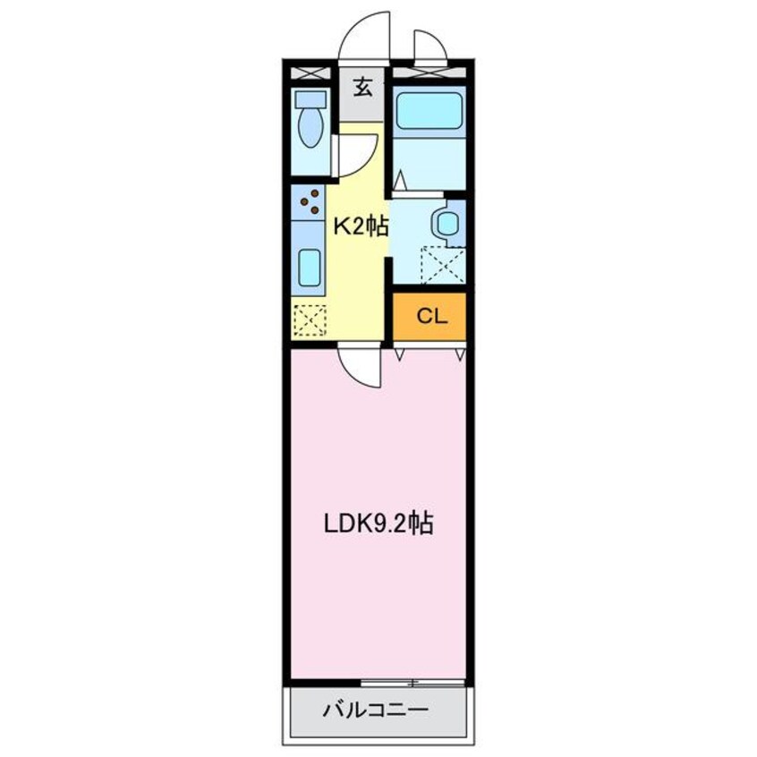 間取図 アンプルール　リーブルK・Yヒルズ