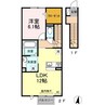レセンテ須田 B 1LDKの間取り