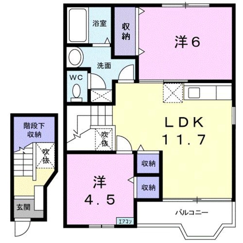 間取図 コーポ藤Ⅱ