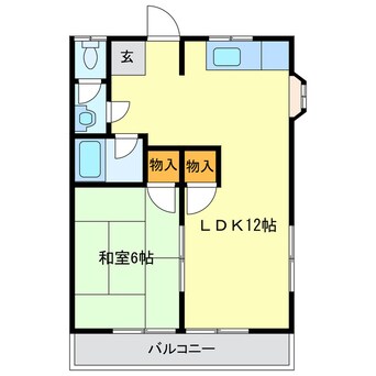 間取図 矢崎2-1アパート