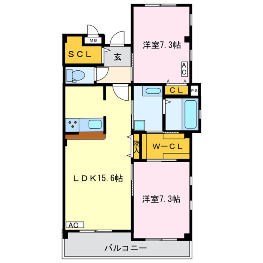 間取図 ピノワール　弐番館