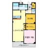 ピノワール　弐番館 1LDK+Sの間取り