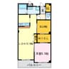 ピノワール　弐番館 1LDK+Sの間取り