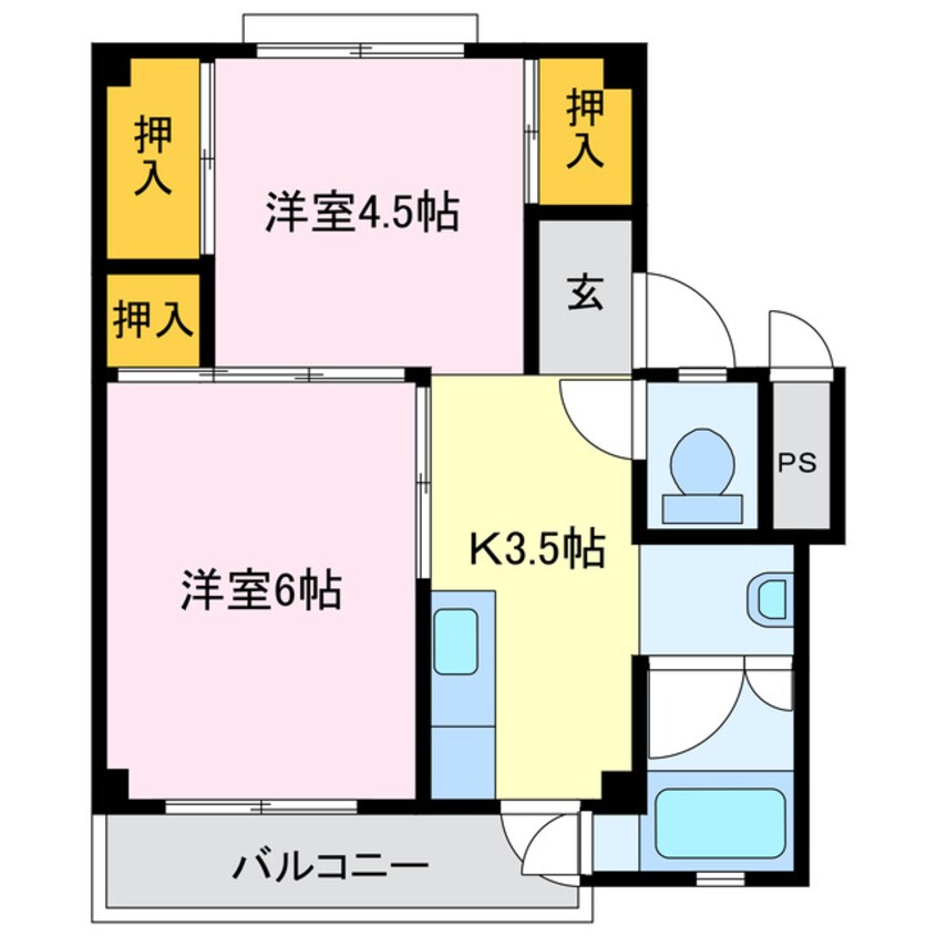 間取図 ビレッジハウス拾石１号棟