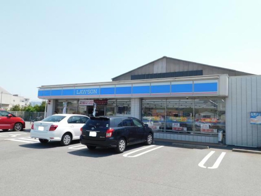 ローソン蒲郡工業団地店(コンビニ)まで496m ビレッジハウス拾石１号棟