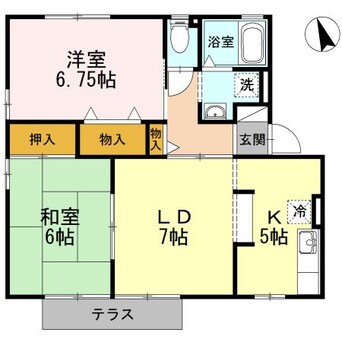 間取図 ハイカムールなつめ　Ａ