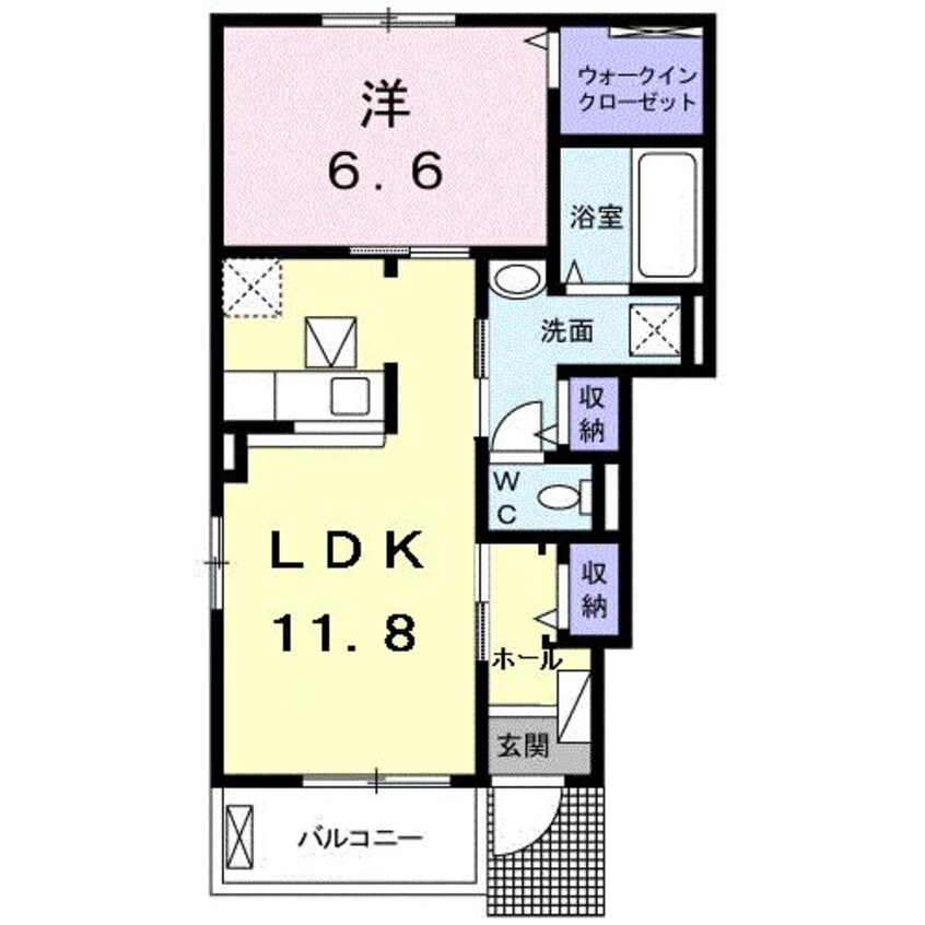 間取図 ラグーン岸脇Ⅱ