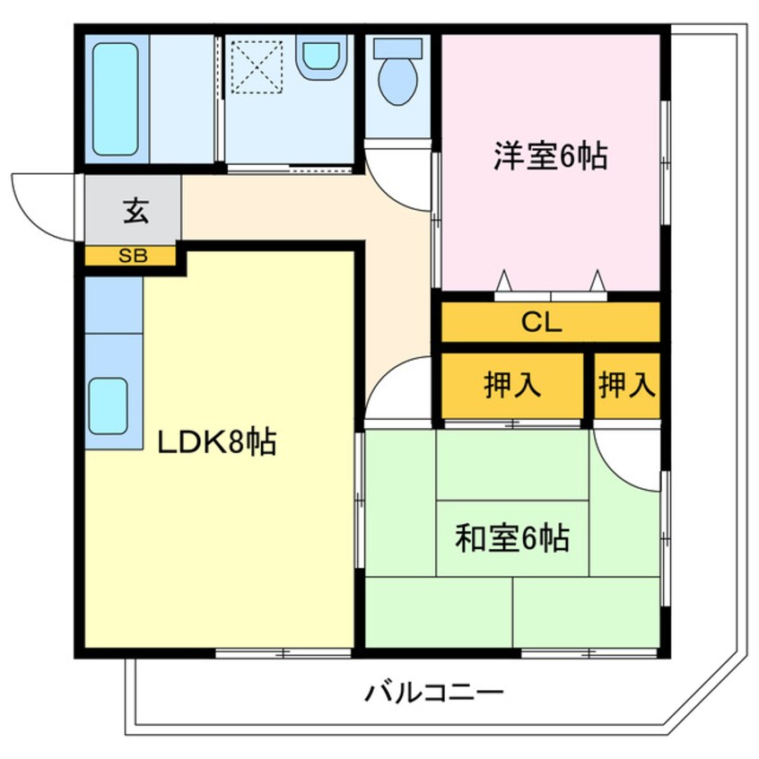 間取図 プレステージ西浦