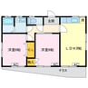 下市アパートA棟 2LDKの間取り