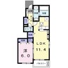 ルタンミズタケA 1LDKの間取り
