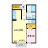 竹谷ヒルズ 1LDKの間取り