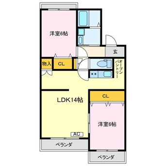 間取図 ペガサス横落