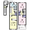 ミュゼ（相見） 2LDKの間取り