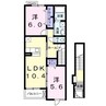 メリディオ　B 2LDKの間取り
