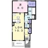 シャルム 1LDKの間取り
