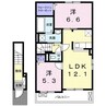 フレンドシップ 2LDKの間取り