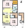 ステラ 2DKの間取り