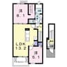 ソレイユ四ツ谷A 2LDKの間取り