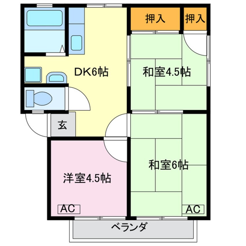 間取図 パナハイツまつやま