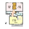 エトワール 2LDKの間取り