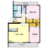 エスポワール美園 2LDKの間取り