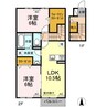 ディアス　カーサ 2LDKの間取り