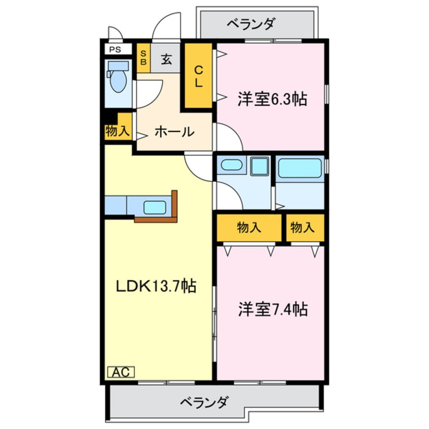 間取図 グランシャリオ