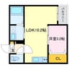 Warren minatoⅠ 1LDKの間取り