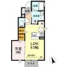 ルミエール松久　B 1LDKの間取り