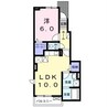パープルストーンズ 1LDKの間取り